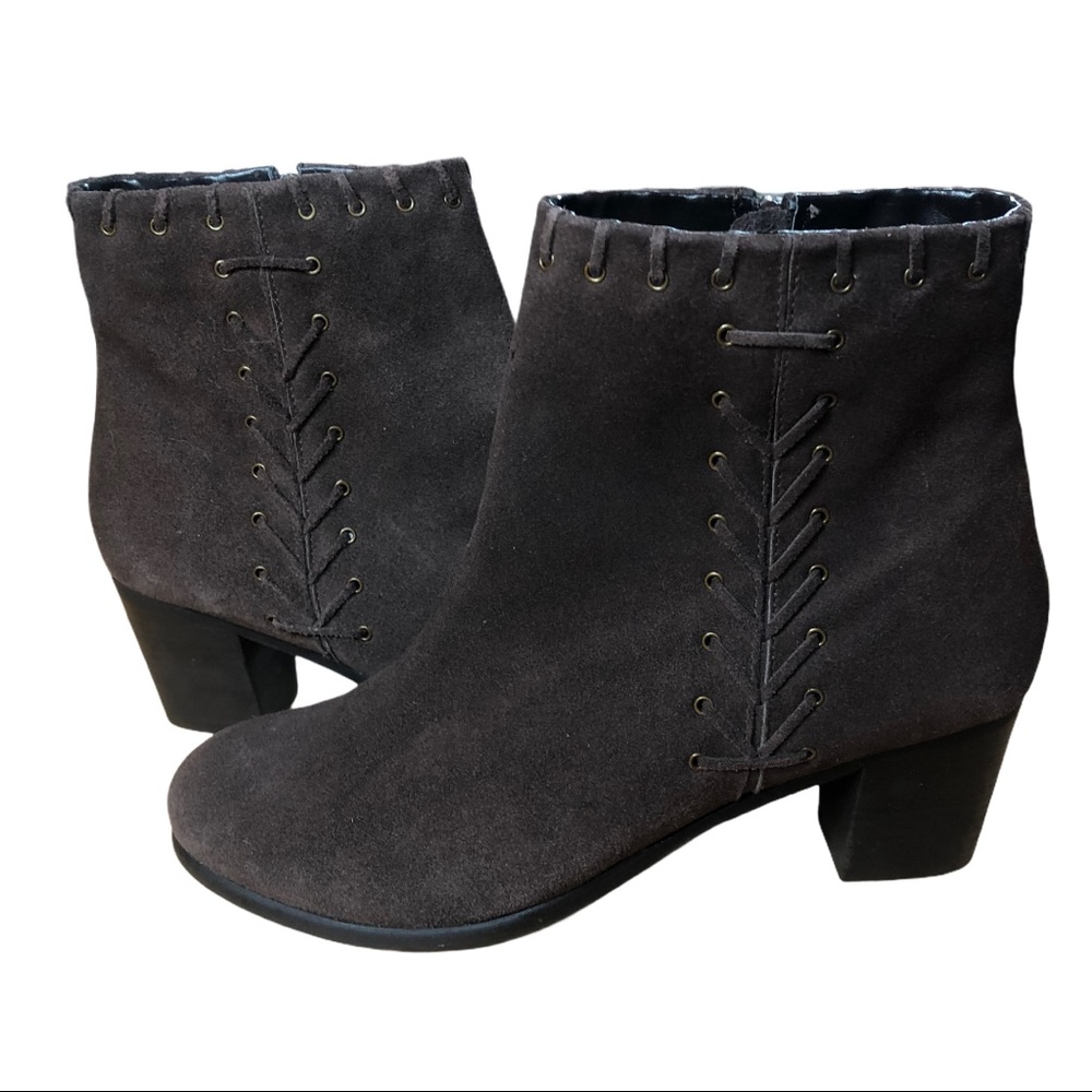 Matisse Stellah Suede Brown Leather Booties Sz 10M